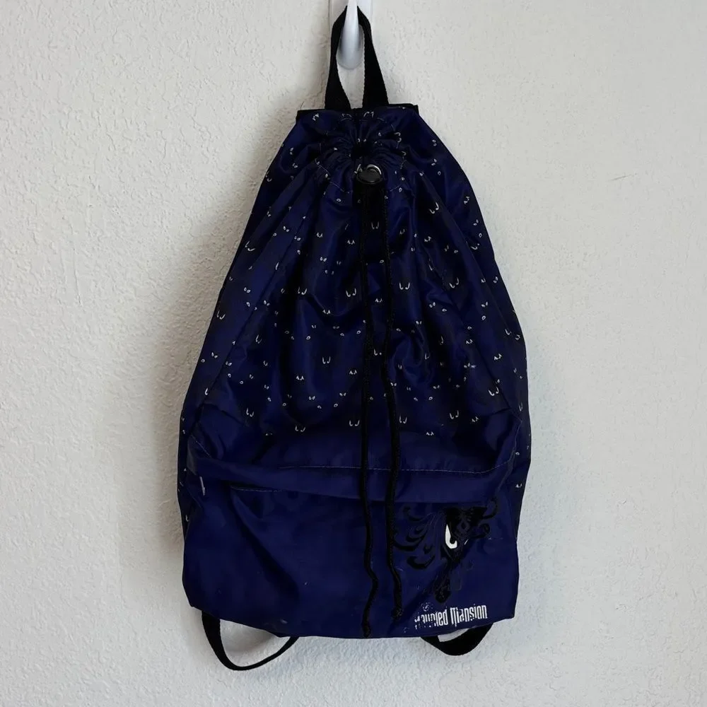 Disney Parks The Haunted Mansion Wallpaper Drawstring Backpack